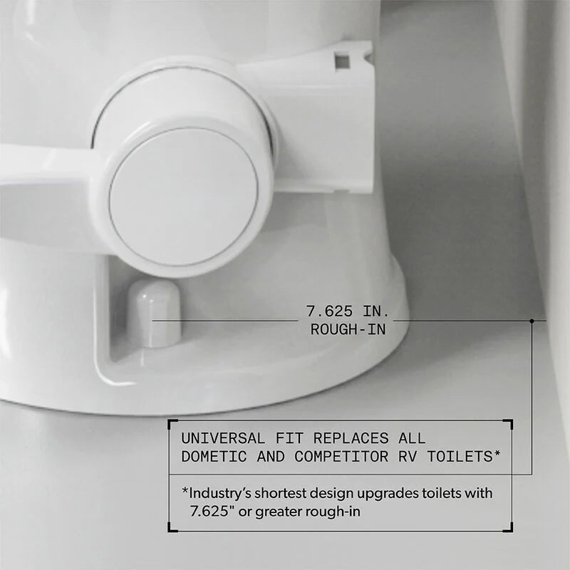 Dometic Model 410 Complete RV Toilet – Standard Height Porcelain Bowl (White)