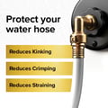 Camco 90-Degree Hose Elbow For RVs — Solid Brass Construction— Certified Lead-Free — Features Convenient Easy Grip Connector — For RV Water Hoses, Residential Outdoor Faucets, & More