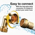 Camco 90-Degree Hose Elbow For RVs — Solid Brass Construction— Certified Lead-Free — Features Convenient Easy Grip Connector — For RV Water Hoses, Residential Outdoor Faucets, & More